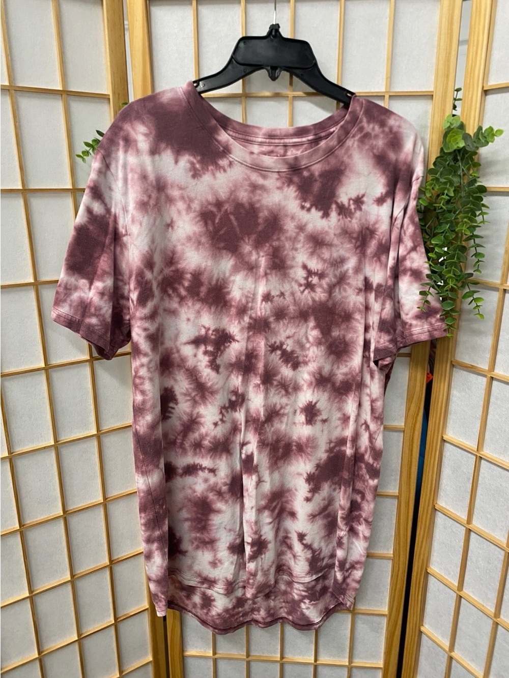 George Mauve and White Tie-Dye Midi Dress